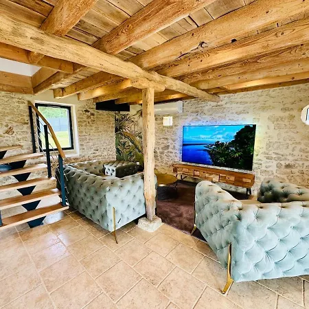 Maison De Charme, Vue Sublime, Piscine Infinie Soucirac